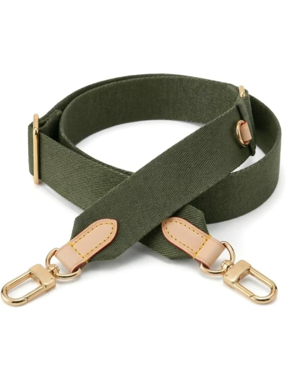 Adjustable Wide Crossbody Purse Strap - Black & Brown Leather Replacement Strap